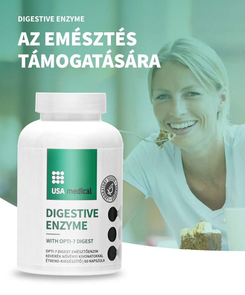 Emésztőenzim keverék növényi kivonatokkal kapszula  60 db